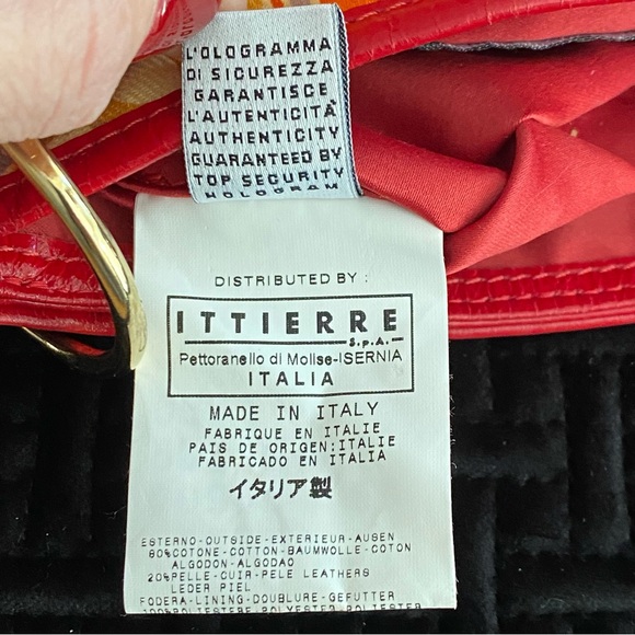 Dolce & Gabbana Rare Red Patent Leather Floral Print Handbag STUNNING! - Picture 11 of 14